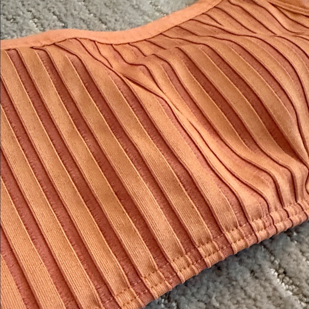 l*space Orange Ribbed One-Shoulder Bikini Set - Picture 6 of 6